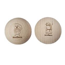 Kula drewniana do torów wyścigowych z logo